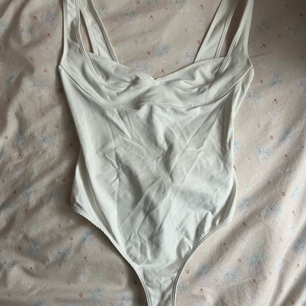 Free People Cream Bodysuit